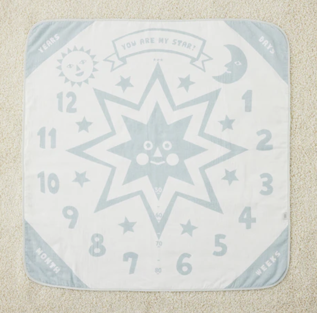 日本製 10mois tupera tupera 日月星成長紀念浴巾