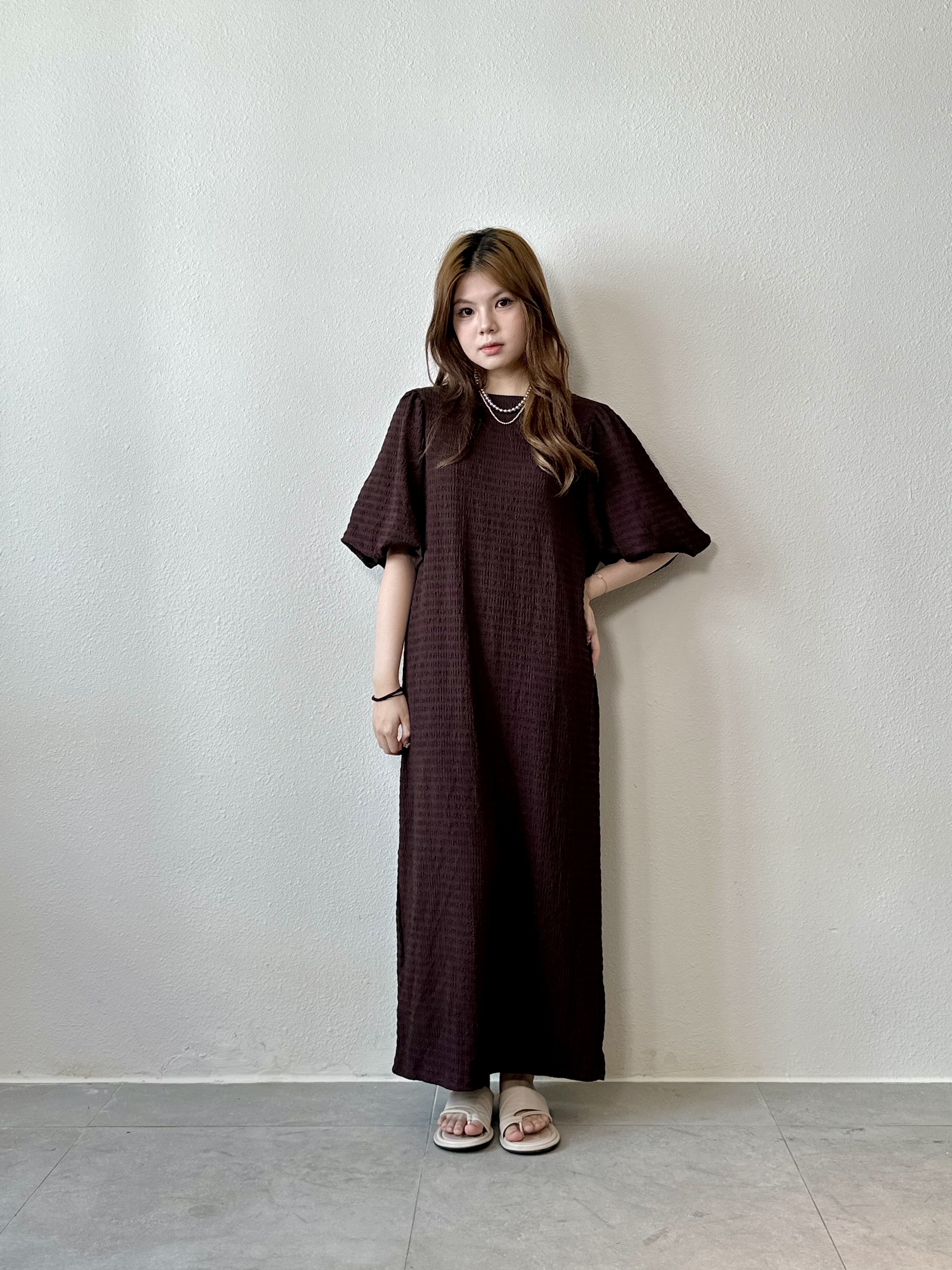 初秋～大荷葉袖連身裙OP53785