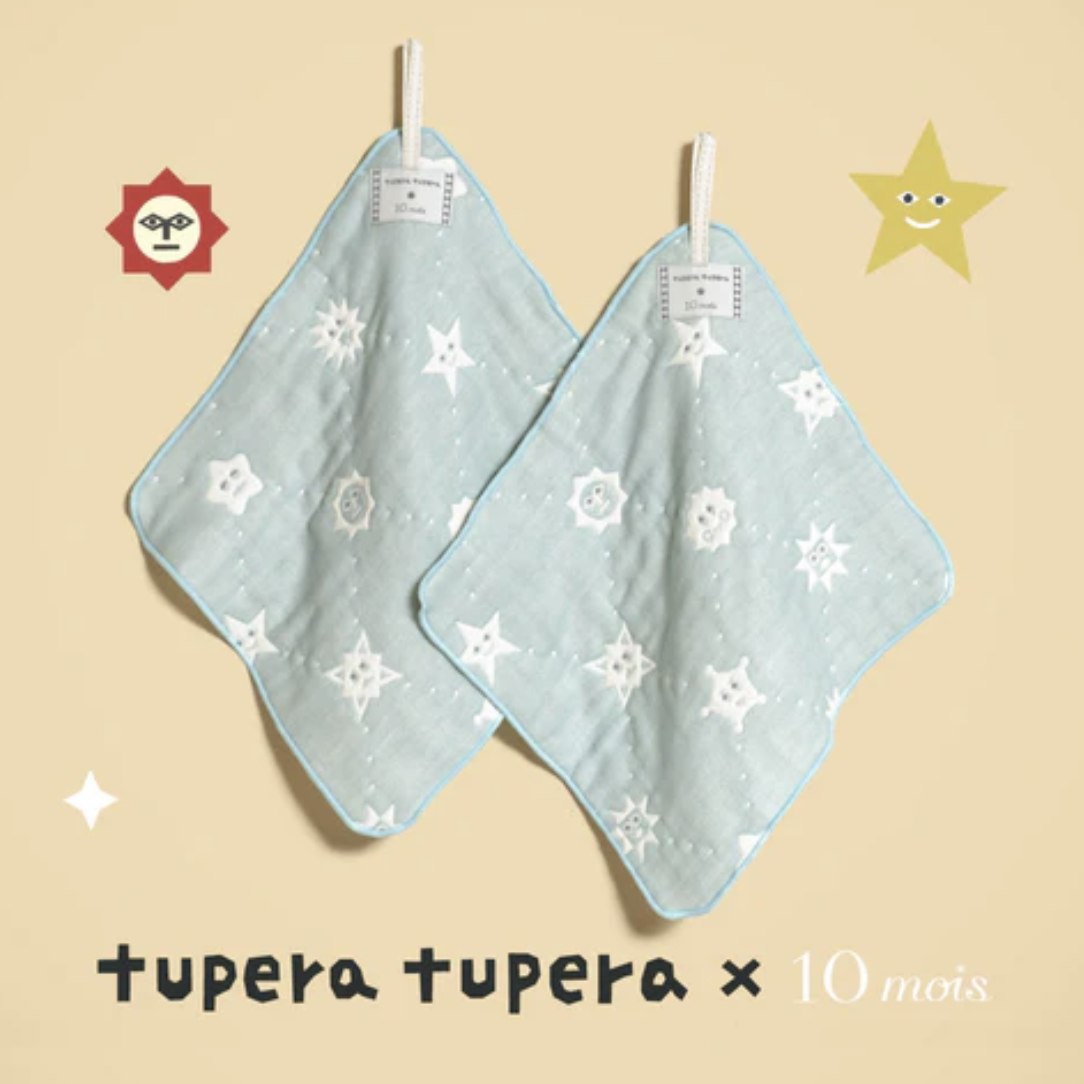 日本製 10mois tupera tupera 蓬鬆紗布手帕