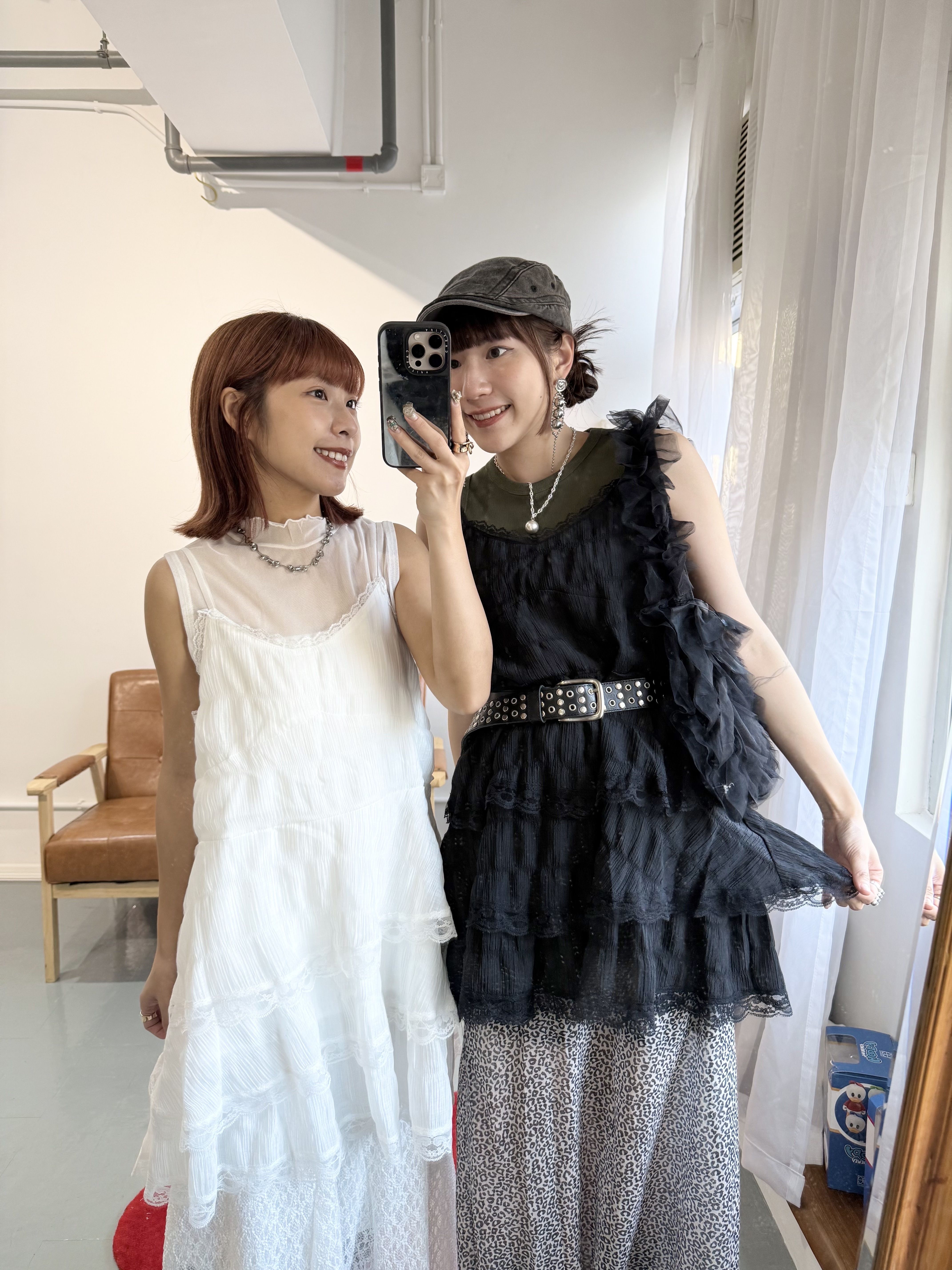 lace邊層層中長ops