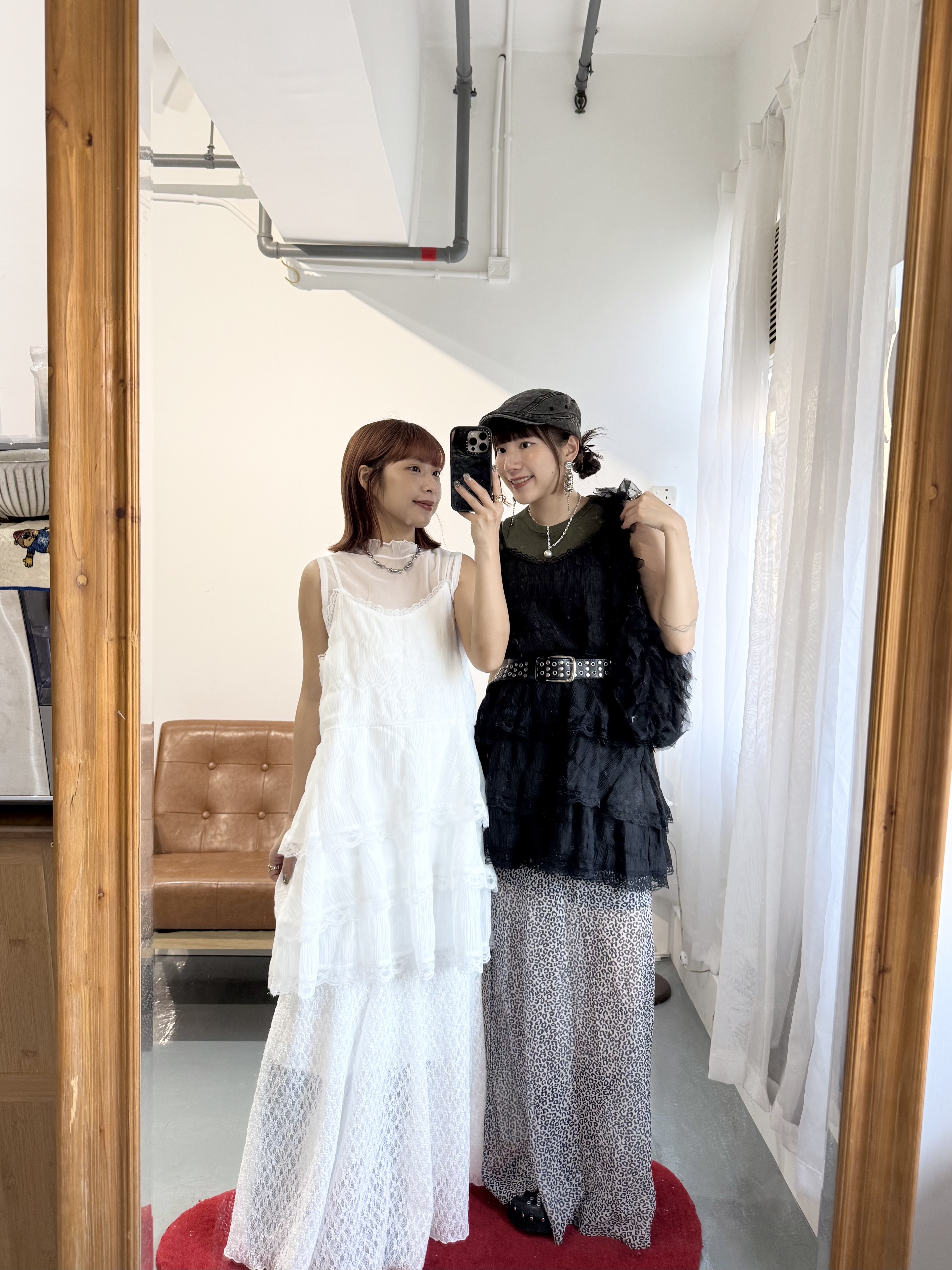 lace邊層層中長ops