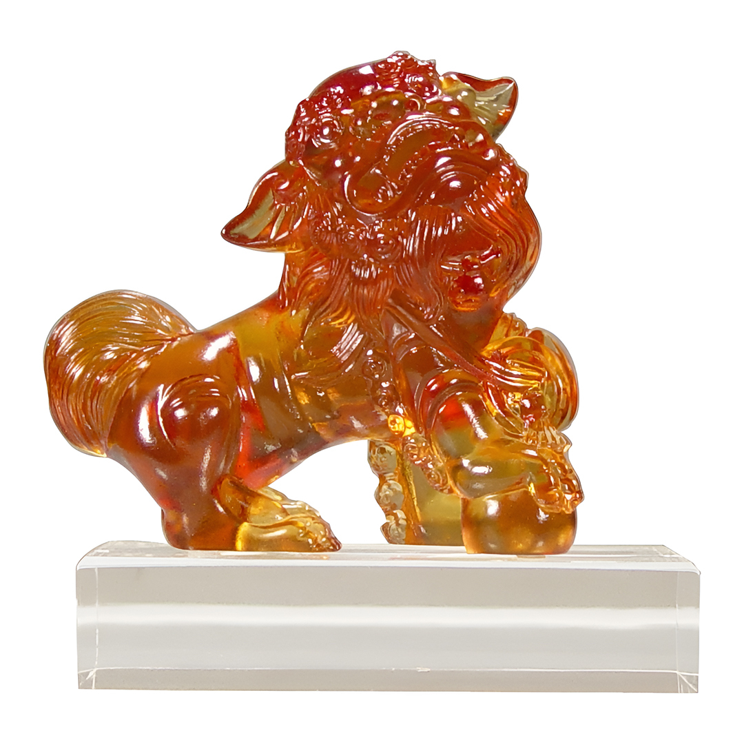 琉璃擺飾渾天獅｜招財納福鎮宅吉祥