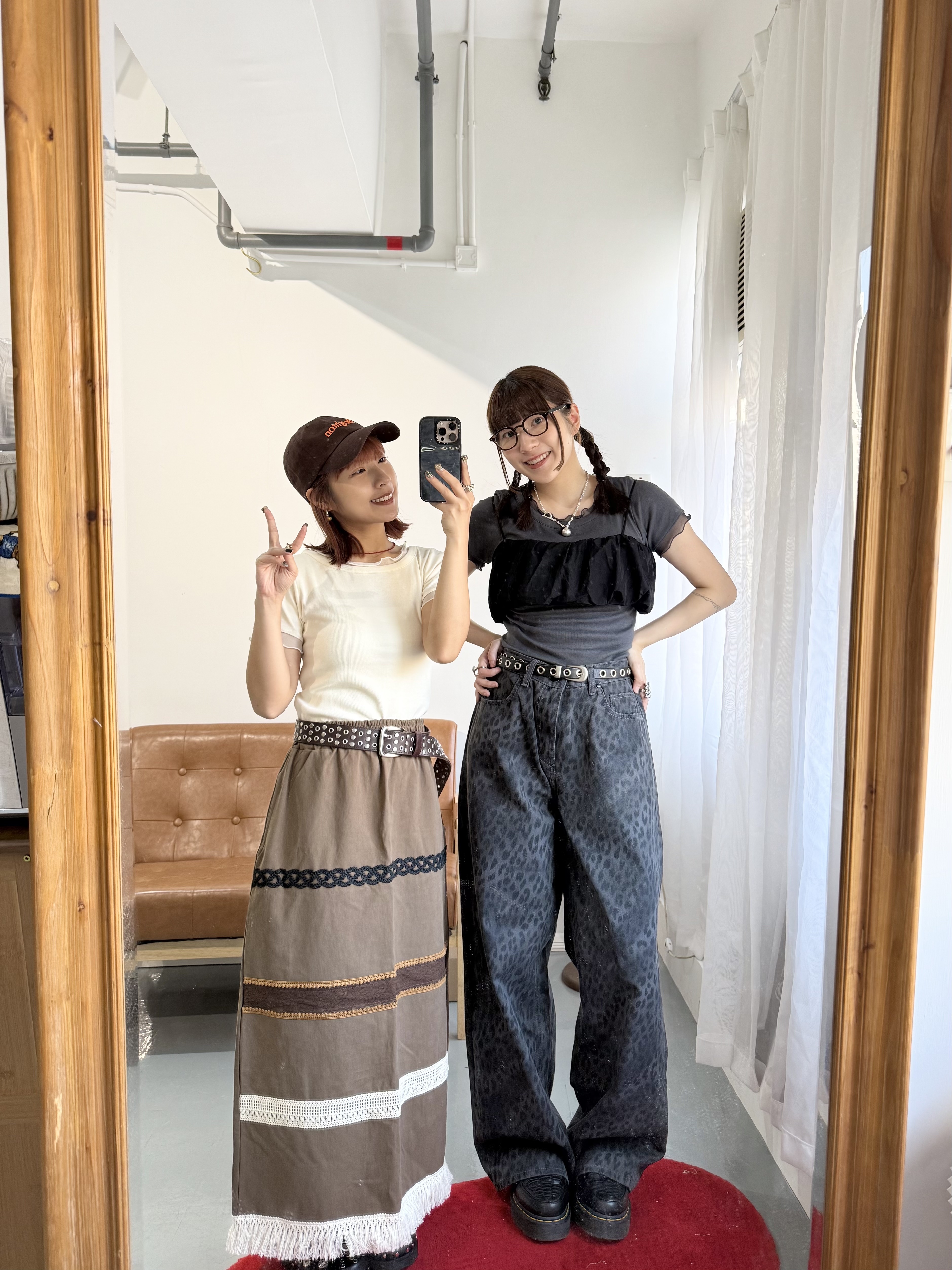 親膚紗邊短袖top