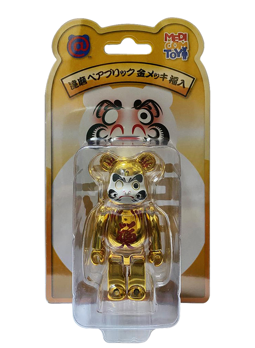 BEARBRICK 達磨 金メッキ Daruma 福入 金達磨 100%