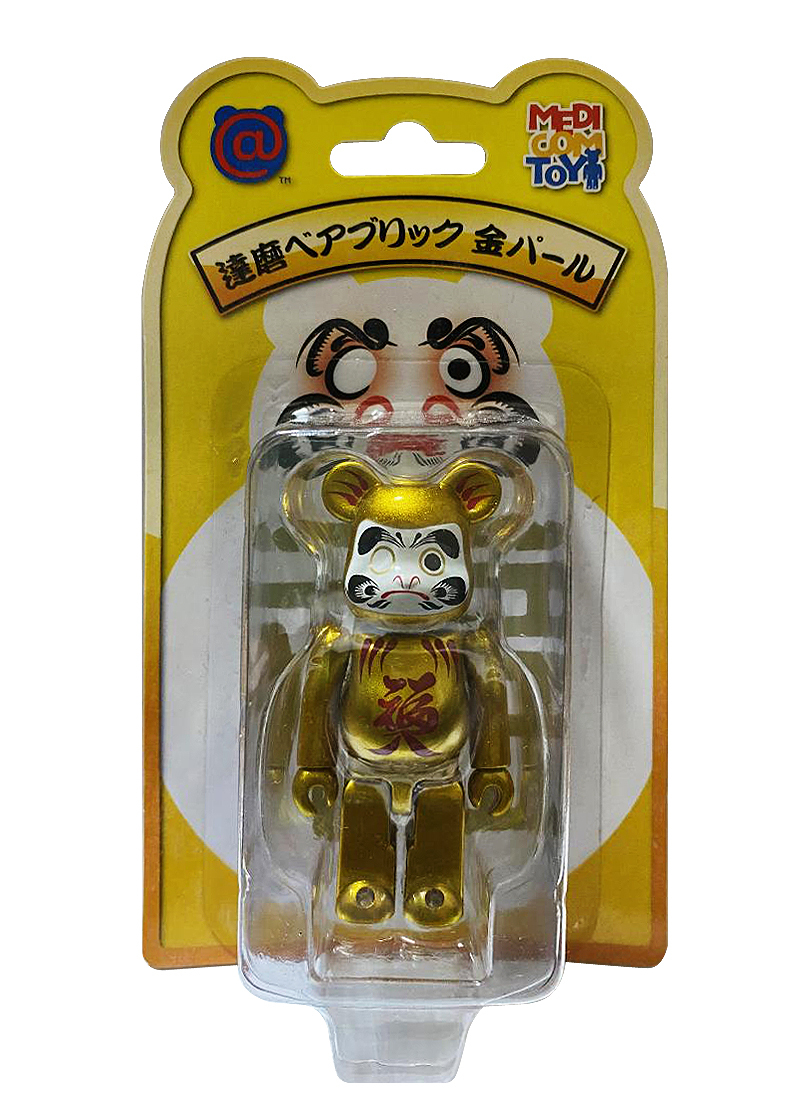 BEARBRICK 達磨 金パール Daruma  福入 磨砂金達磨 100%