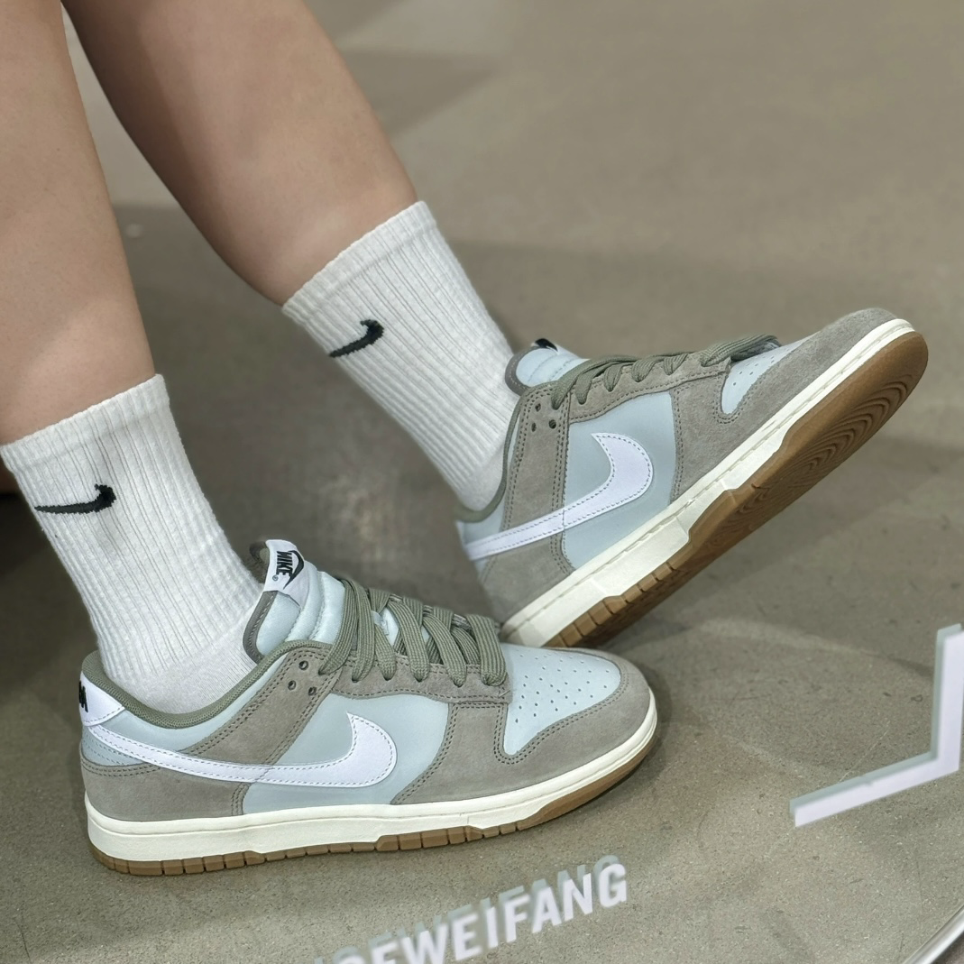 Nike Dunk Low Retro SE Olive Gum 灰綠 軍綠 橄欖綠 復古 麂皮 低筒休閒鞋