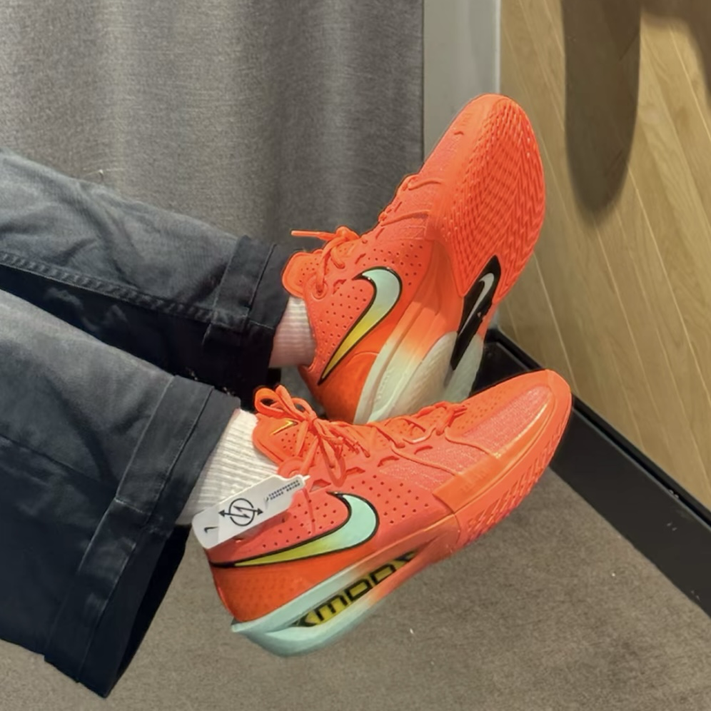 NIKE G.T. CUT 3 EP 珊瑚橘 橘綠 抗扭 漸層 透氣 網布 緩震 實戰籃球鞋