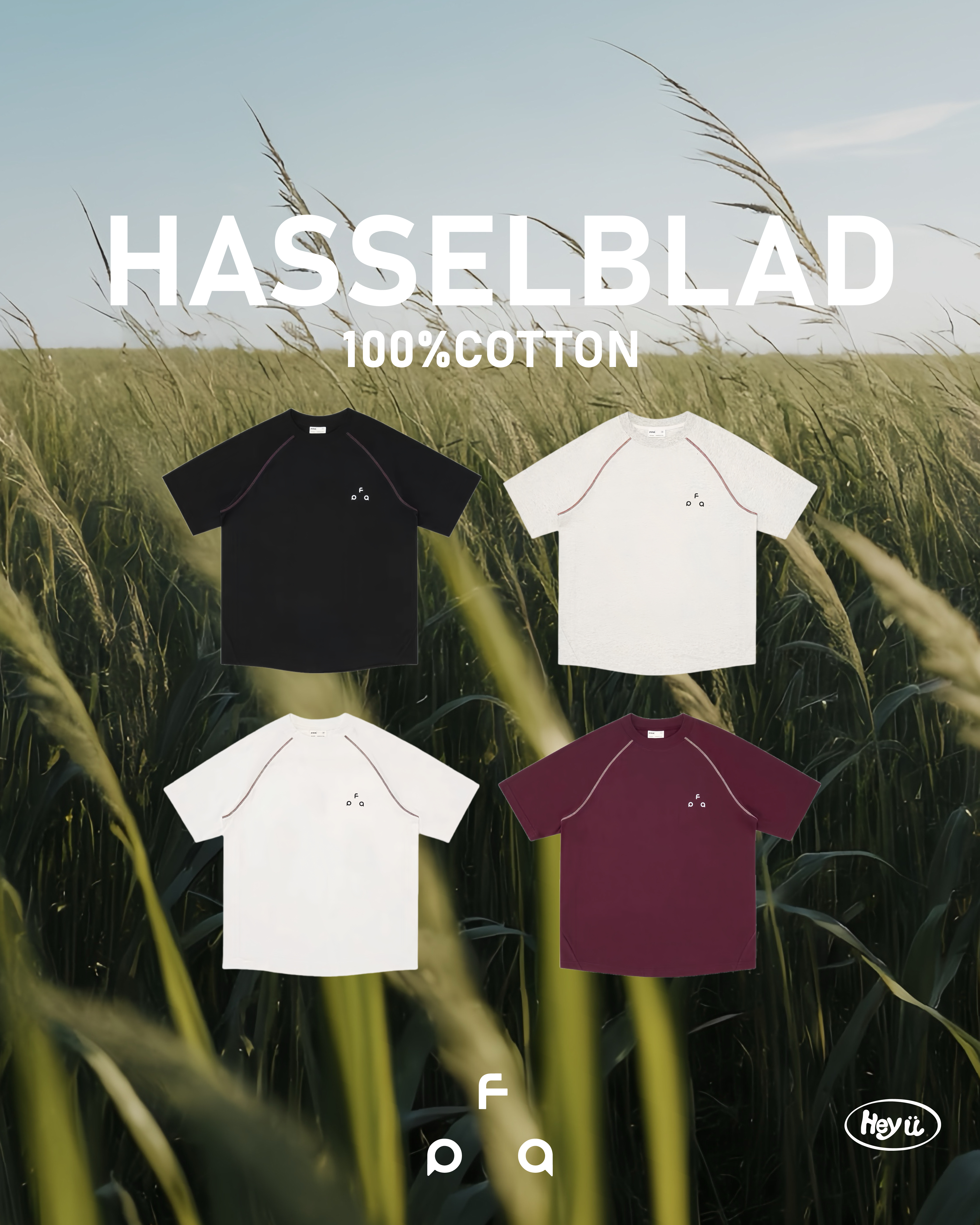 FPA HASSELBLAND CONTRASTING SHORT SLEEVE(黑/燕麥/白/紫紅)