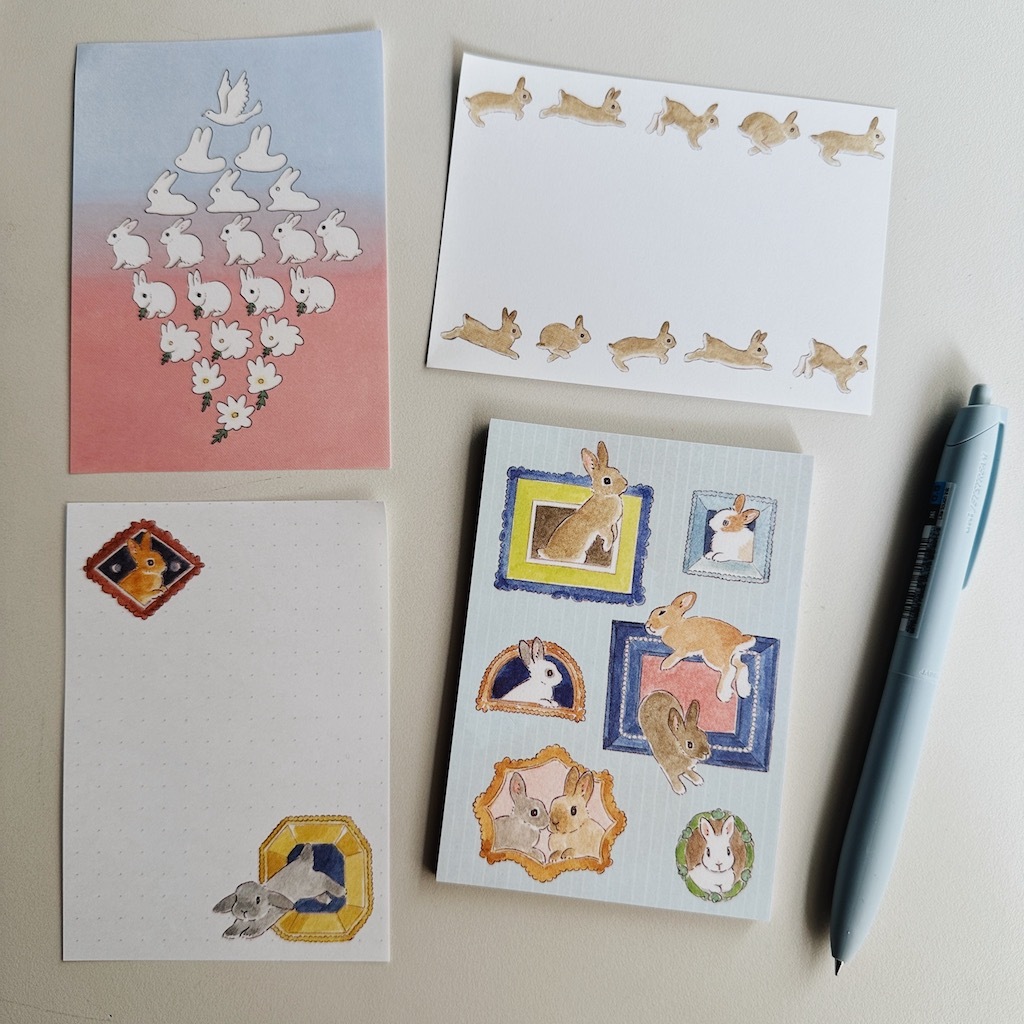 畫框兔子 50枚 便條本 森山標子｜日本 PAPIER PLATZ