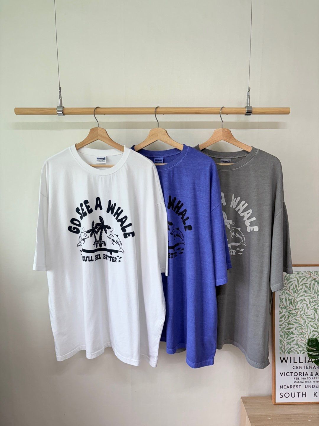 OverSize洗水英文字圖案短袖Tee MB-005T