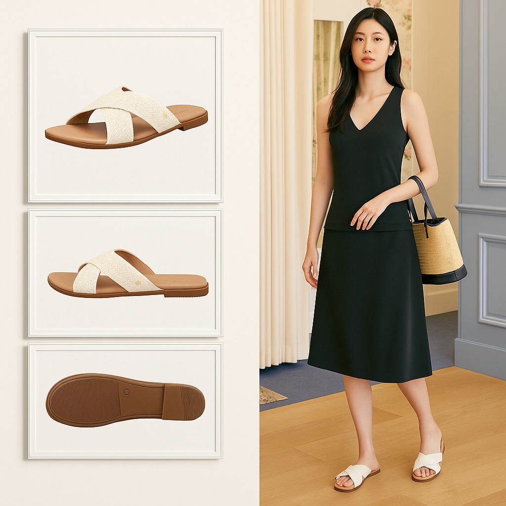 【現貨】Draper James Raffia G081102 女裝拖鞋