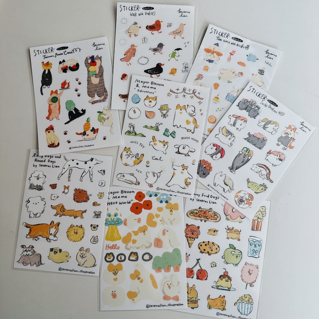 食物狗 防水透明貼紙｜SEVERUS LIAN 里恩太太