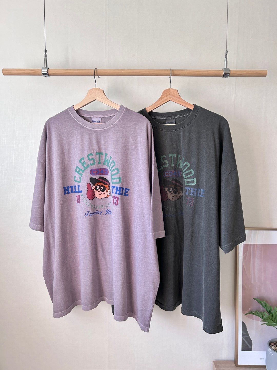 OverSize洗水卡通圖案短袖Tee MB-010T