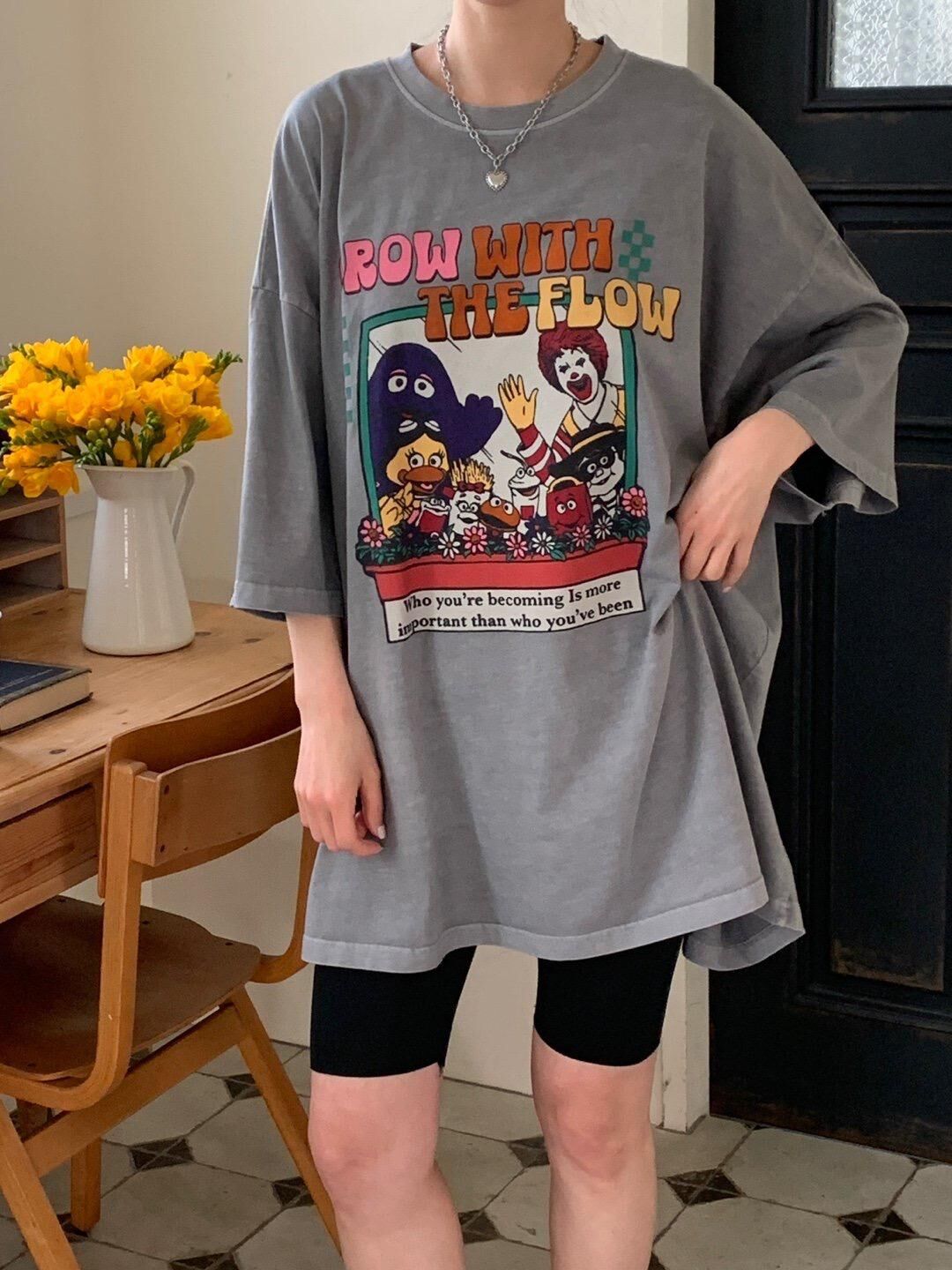 OverSize洗水卡通圖案短袖Tee MB-012T