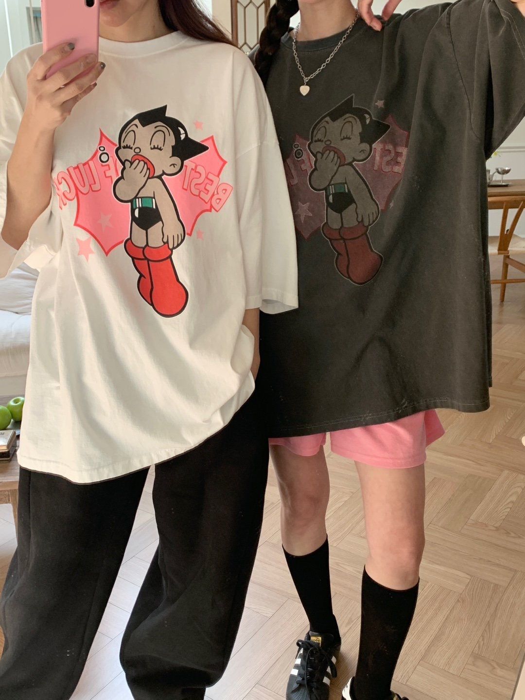 OverSize洗水卡通圖案短袖Tee MB-013T