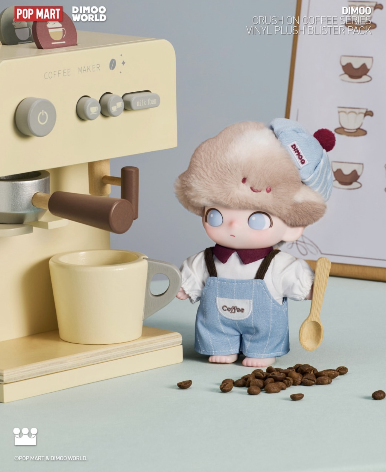 🎏預訂🎏 DIMOO心動特調系列-搪膠毛絨吊卡