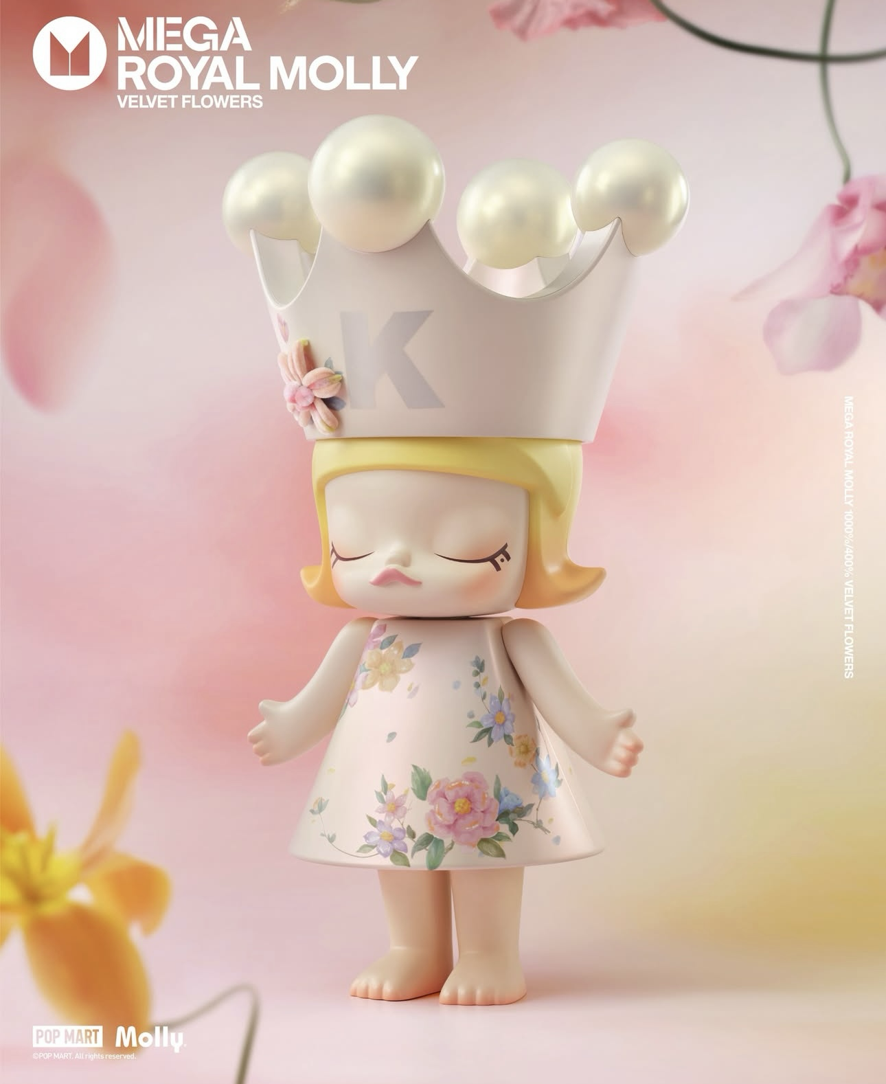🎏預訂🎏 MEGA ROYAL MOLLY 400% 漫縵花落 絨