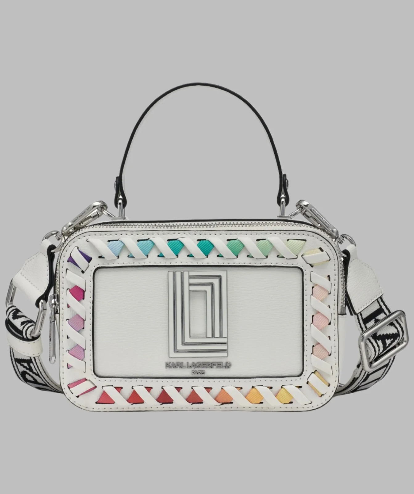 【預購】Karl Lagerfeld Paris  G081169 彩虹縫線相機包