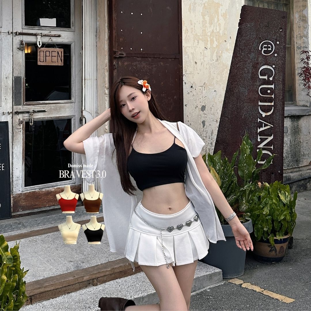 【DOMISS自訂】BRA VEST 3.0｜零負擔美型背心 美背背心 bratop-4色(現貨)