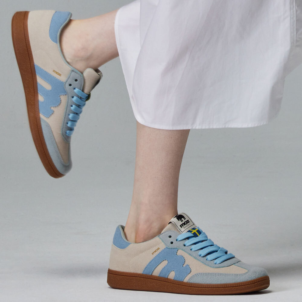 【熱銷】moz瑞典 駝鹿 經典再現 復古 德訓鞋 (寶寶藍)