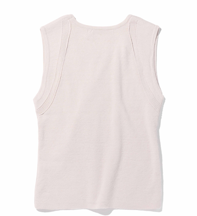 Mischief  MSCHF  許光漢、秀智愛牌 /  HARNESS WEAVE KNIT SLEEVELESS_LIGHT PINK GREY 編織針織無袖上衣_淺粉紅灰色 / AUG25
