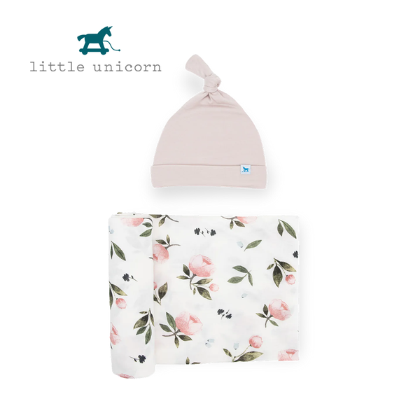 Little Unicorn 絲柔超彈帽子包巾禮盒組 (竹纖維涼感 多款可選)