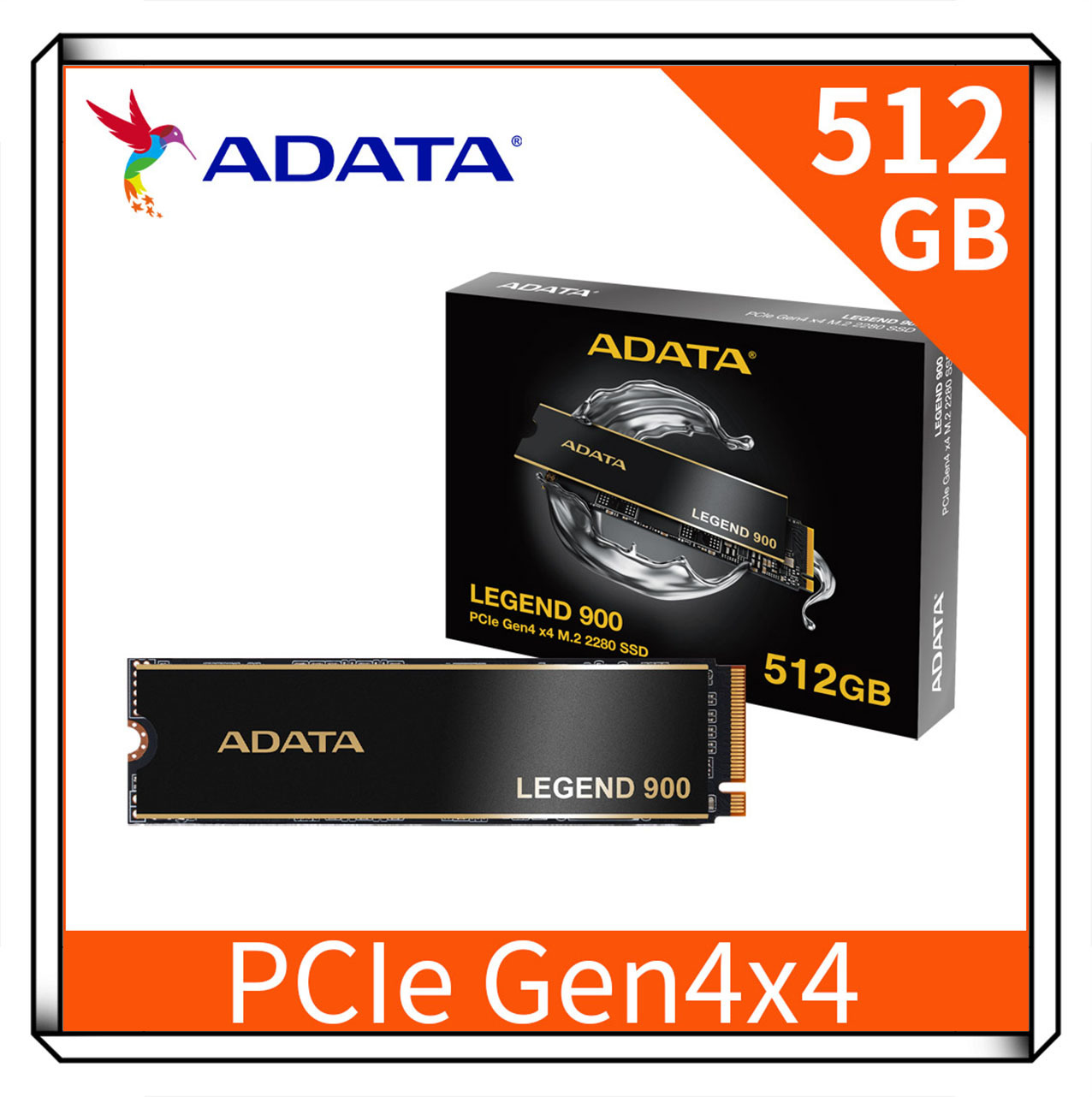 ADATA 威剛LEGEND 900 512GB PCIe4.0 M.2 2280 SSD固態硬碟