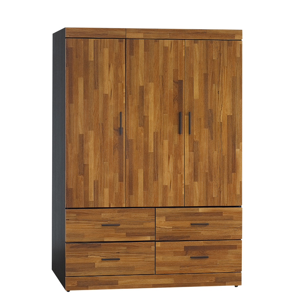 布拉德4.1尺三門四抽衣櫃