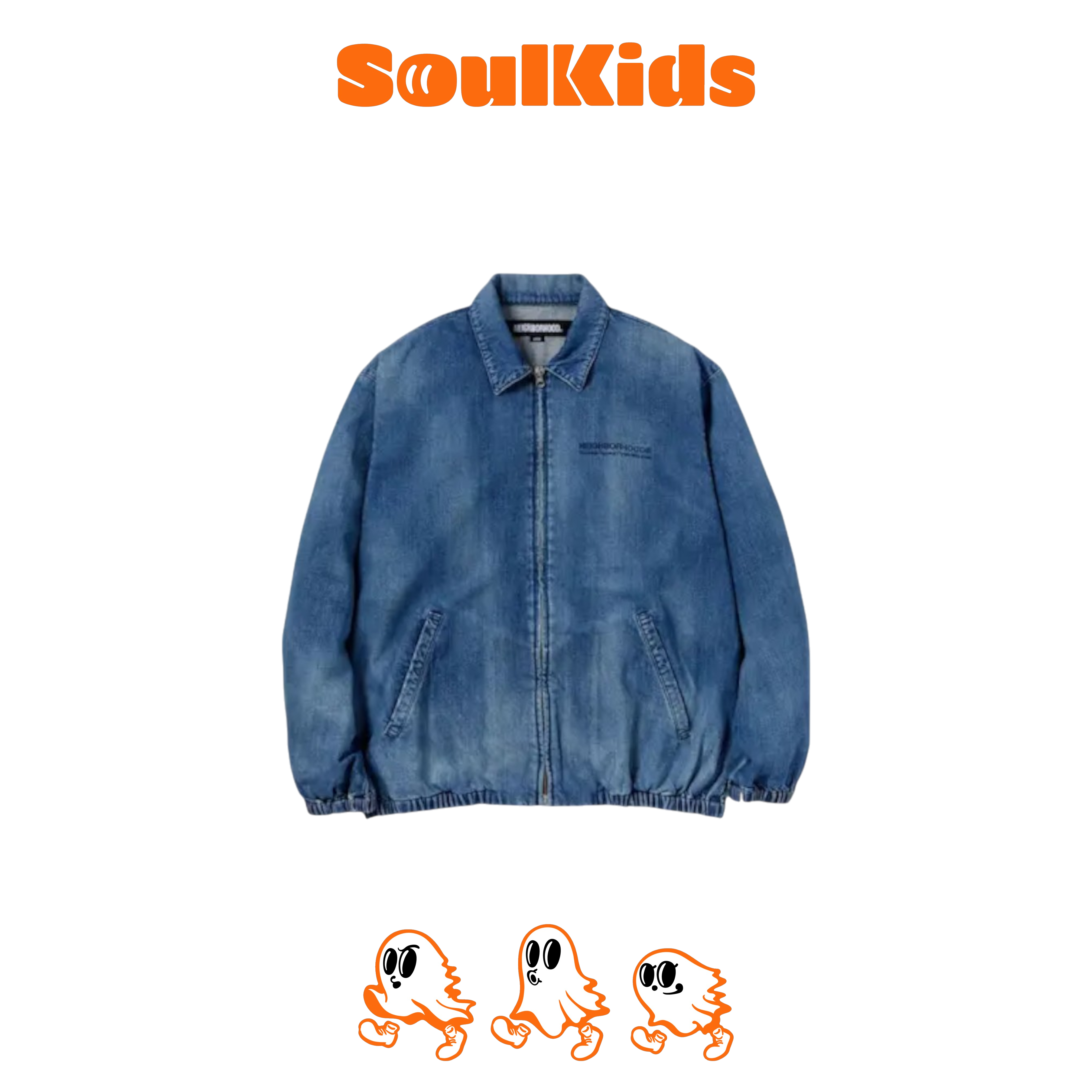 NEIGHBORHOOD WASHED DENIM ZIP WORK JACKET