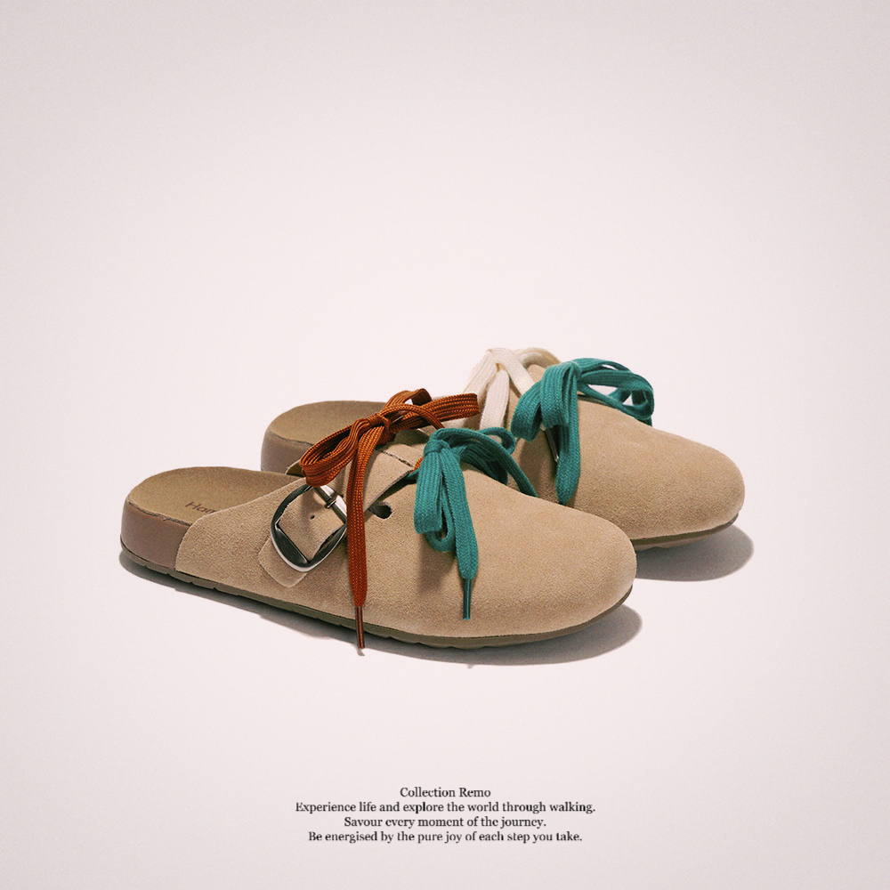 Remo Mule真皮復古穆勒鞋 (淺卡其) 女款｜哈漫克【官網獨家】HamacaSole