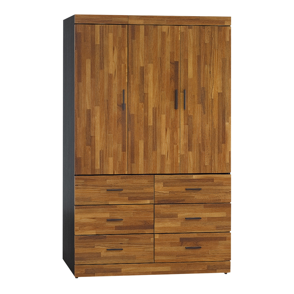 布拉德4.1尺三門六抽衣櫃