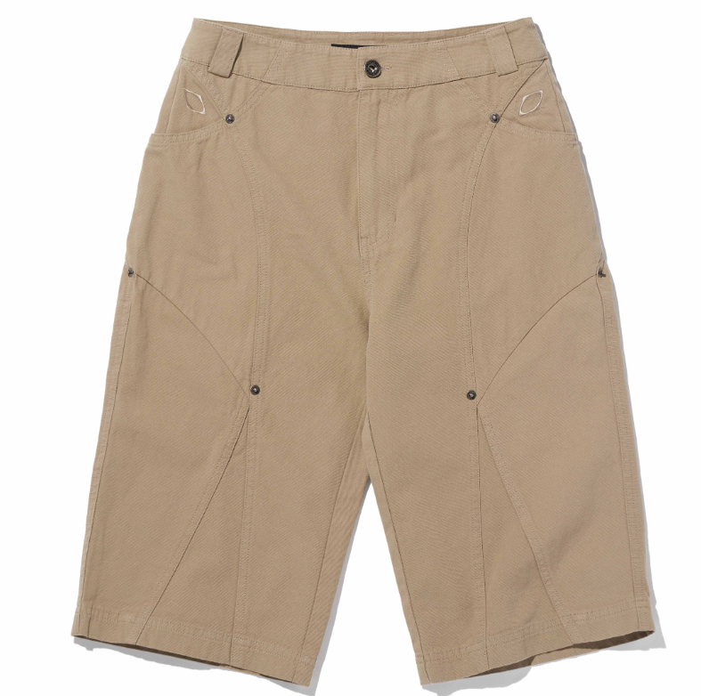 Mischief  MSCHF  許光漢、秀智愛牌 /  OXFORD BERMUDA PANTS_WASHED BEIGE 牛津百慕達褲_米色/ AG25