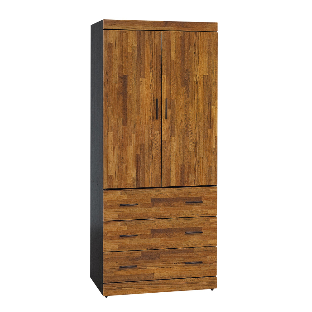 布拉德2.7尺二門三抽衣櫃