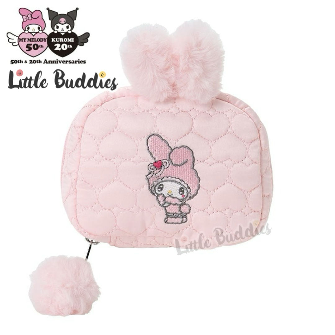 日本 Sanrio Kuromi 20周年 + My Melody 50周年 兔兔造型系列 - 化妝袋