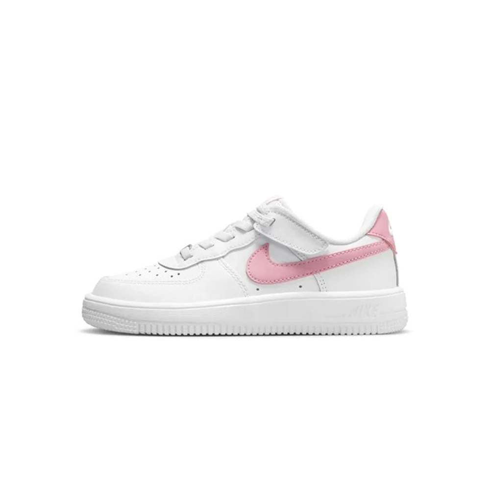 Nike Force 1 Low EasyOn 中童 中童 白粉色 魔鬼氈 透氣 皮革 休閒鞋 IH4498-115