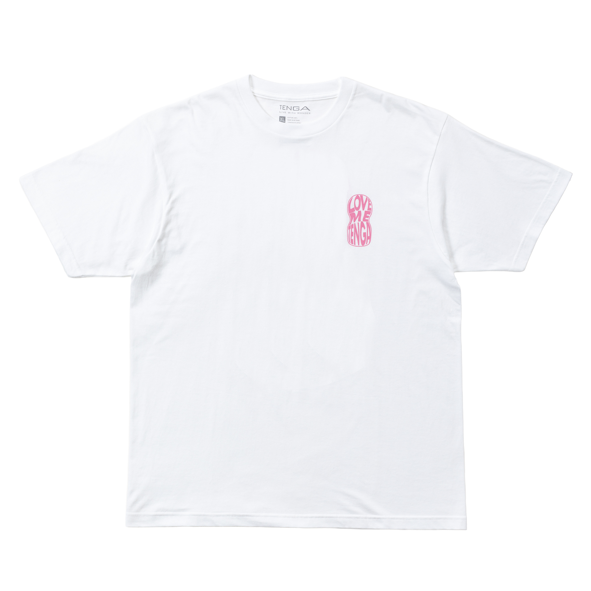 LOVE ME TENGA 變形圖文T恤 白色