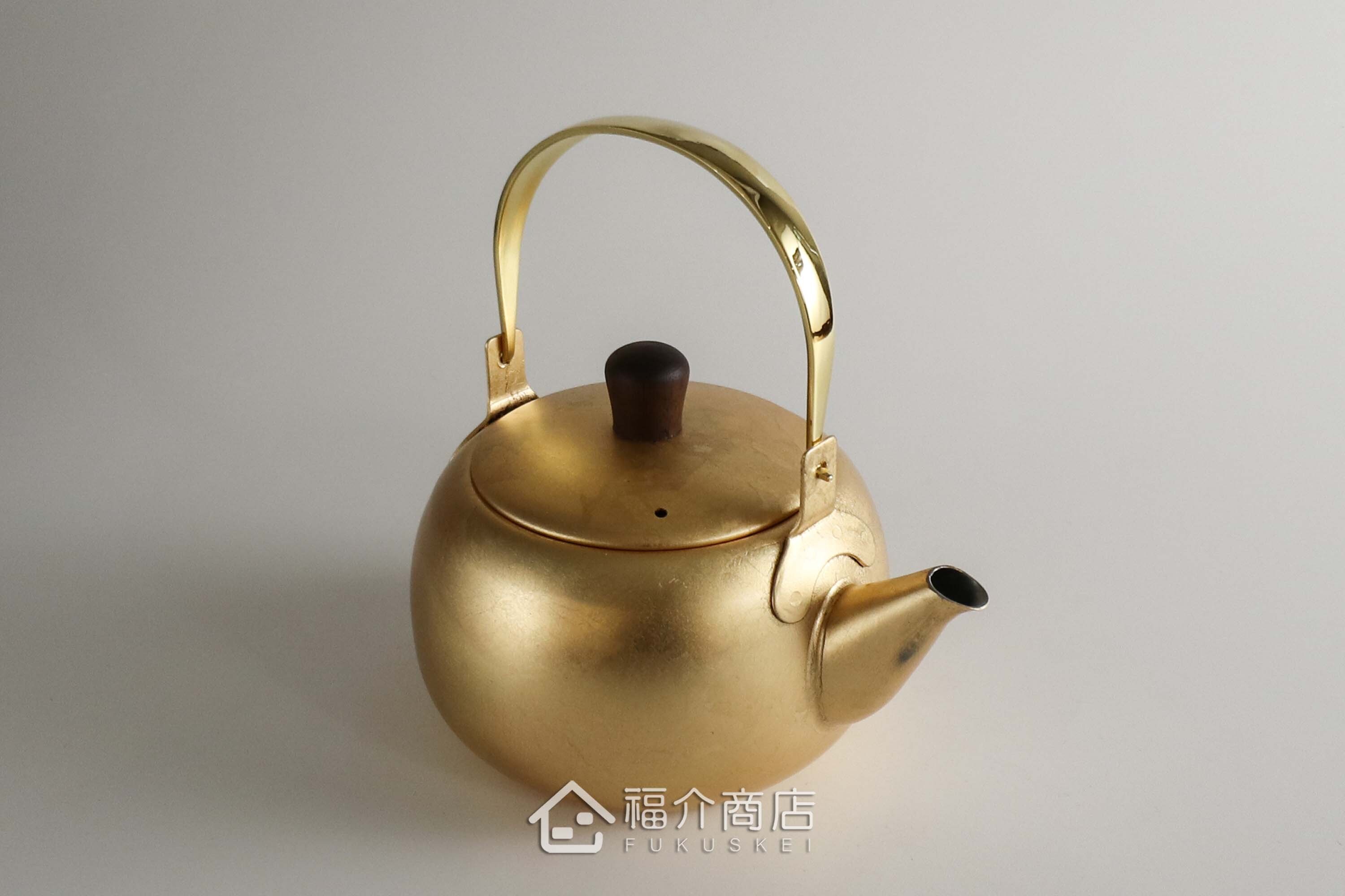 泡茶用的金箔色不鏽鋼材質泡茶壺