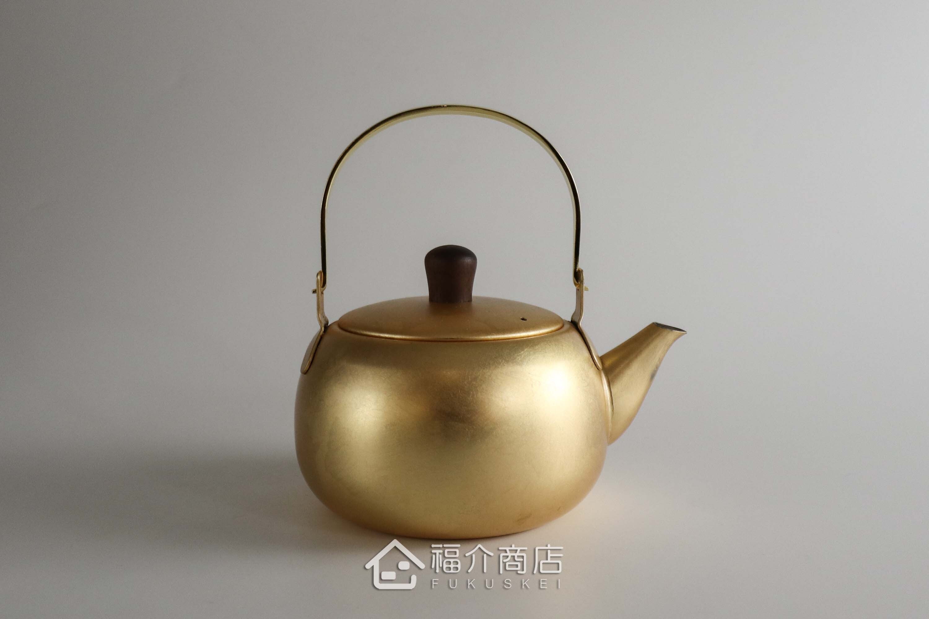 泡茶用的金箔色不鏽鋼材質泡茶壺