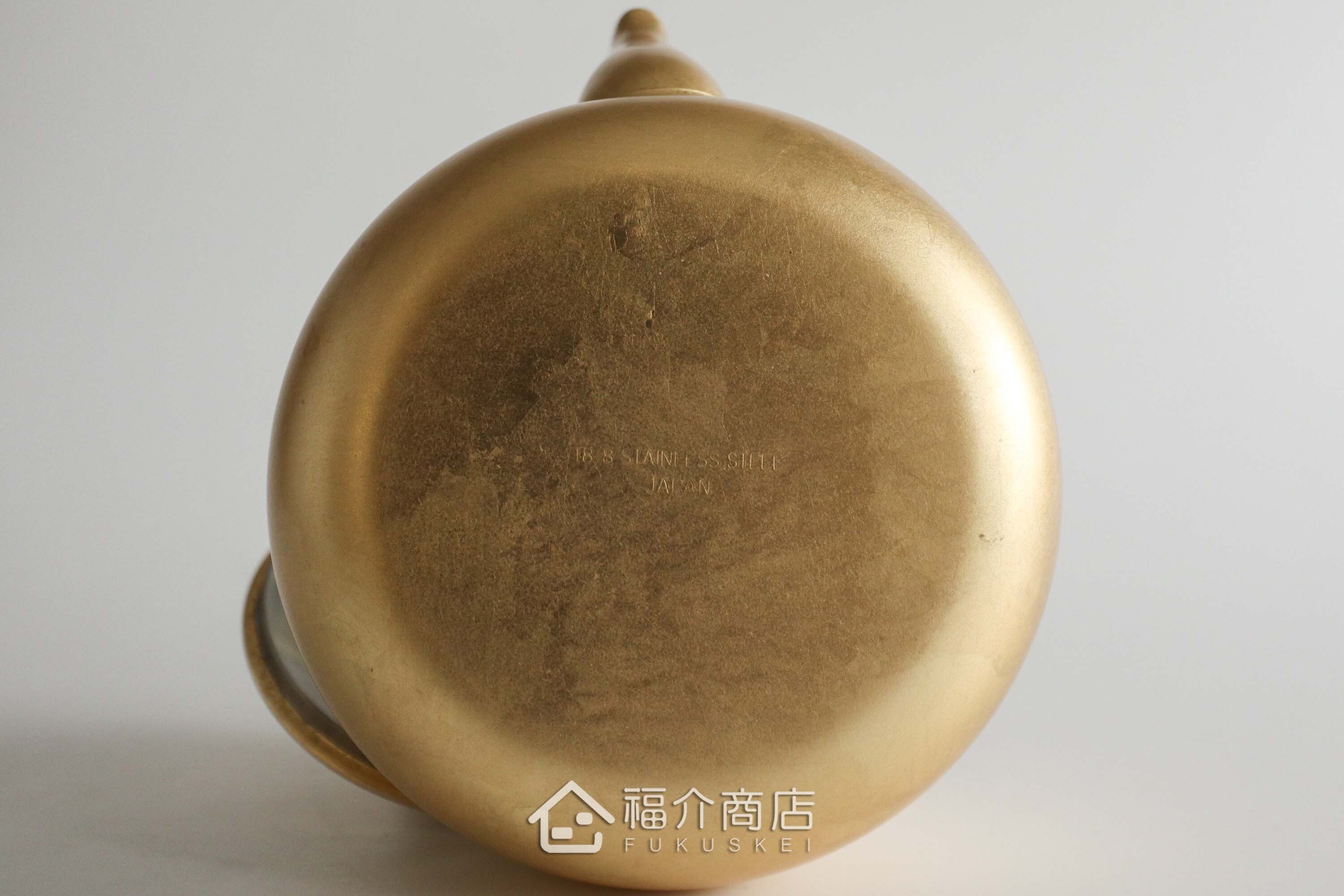 泡茶用的金箔色不鏽鋼材質泡茶壺