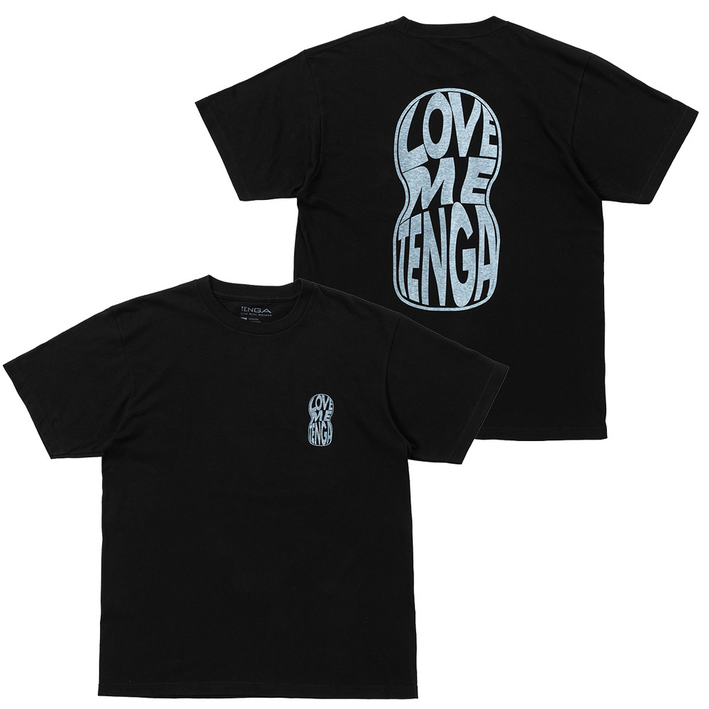 LOVE ME TENGA 變形圖文T恤 黑色