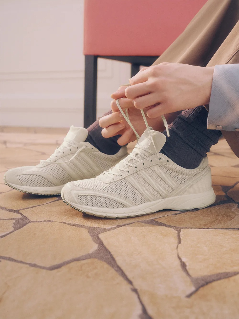 預購┃adidas ADIZERO ADIOS OG 休閒鞋 運動鞋 米白