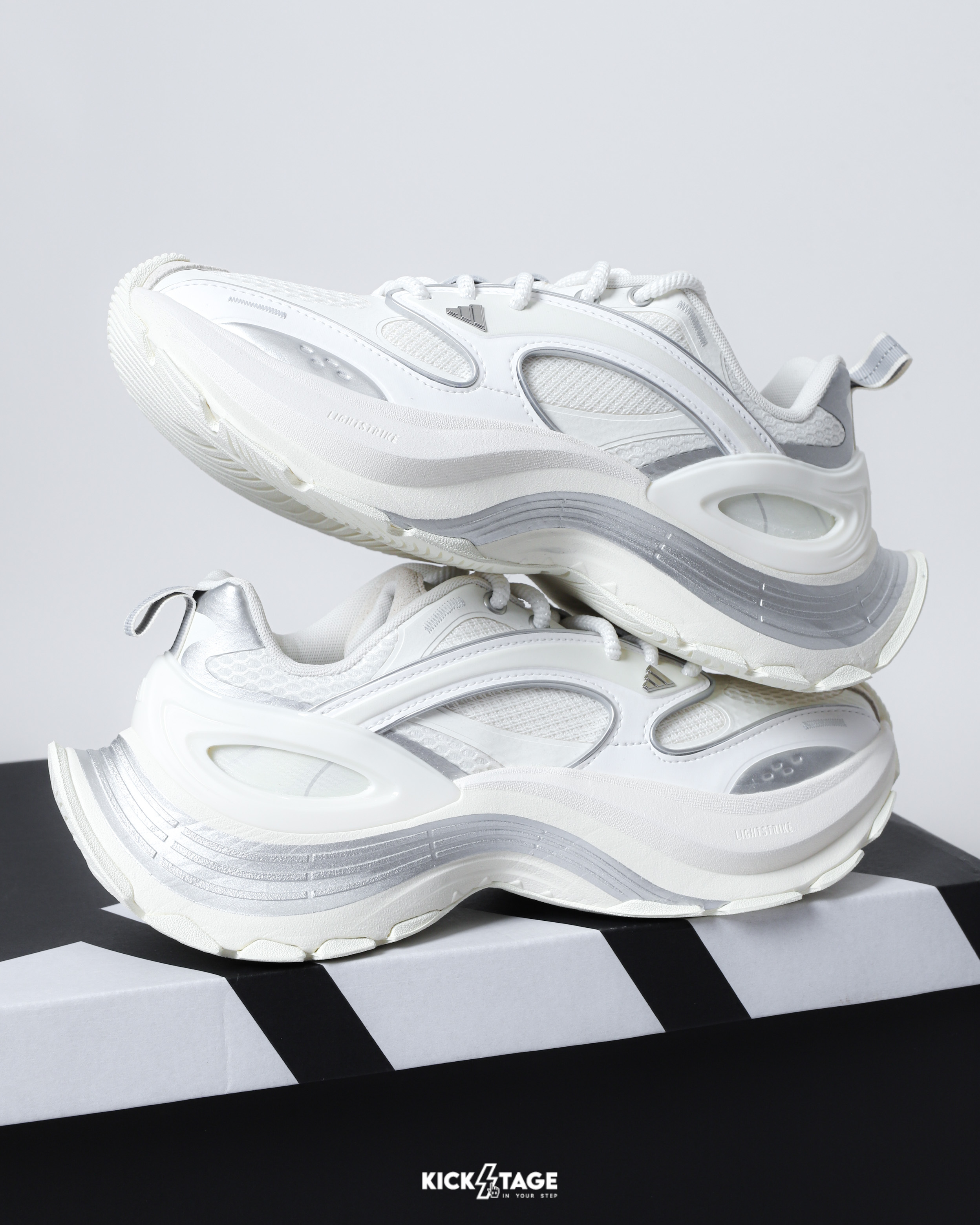 男女鞋 ADIDAS XLG SPEED 米白 復古 網眼 厚底 Lightstrike 避震 運動 老爹鞋 休閒鞋【JS4992】