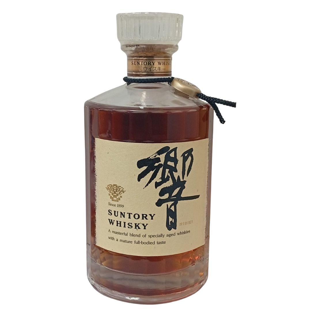 三得利 響HIBIKI 絕版金花 水晶頭 黑色項鍊 金章 700mL (響17年前身) #1