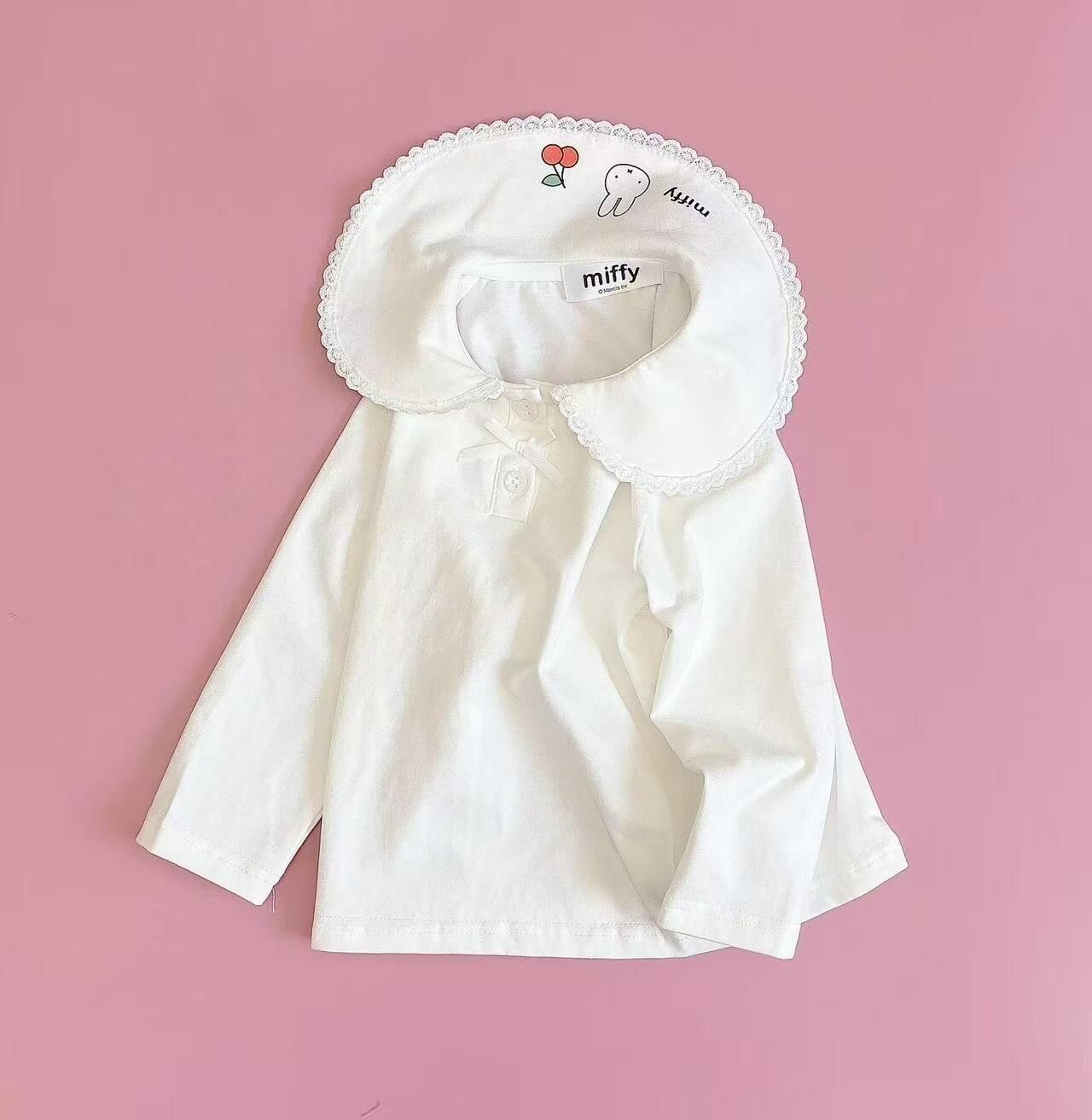 🐰𝐌𝐢𝐟𝐟𝐲 櫻桃娃娃領長袖上衣