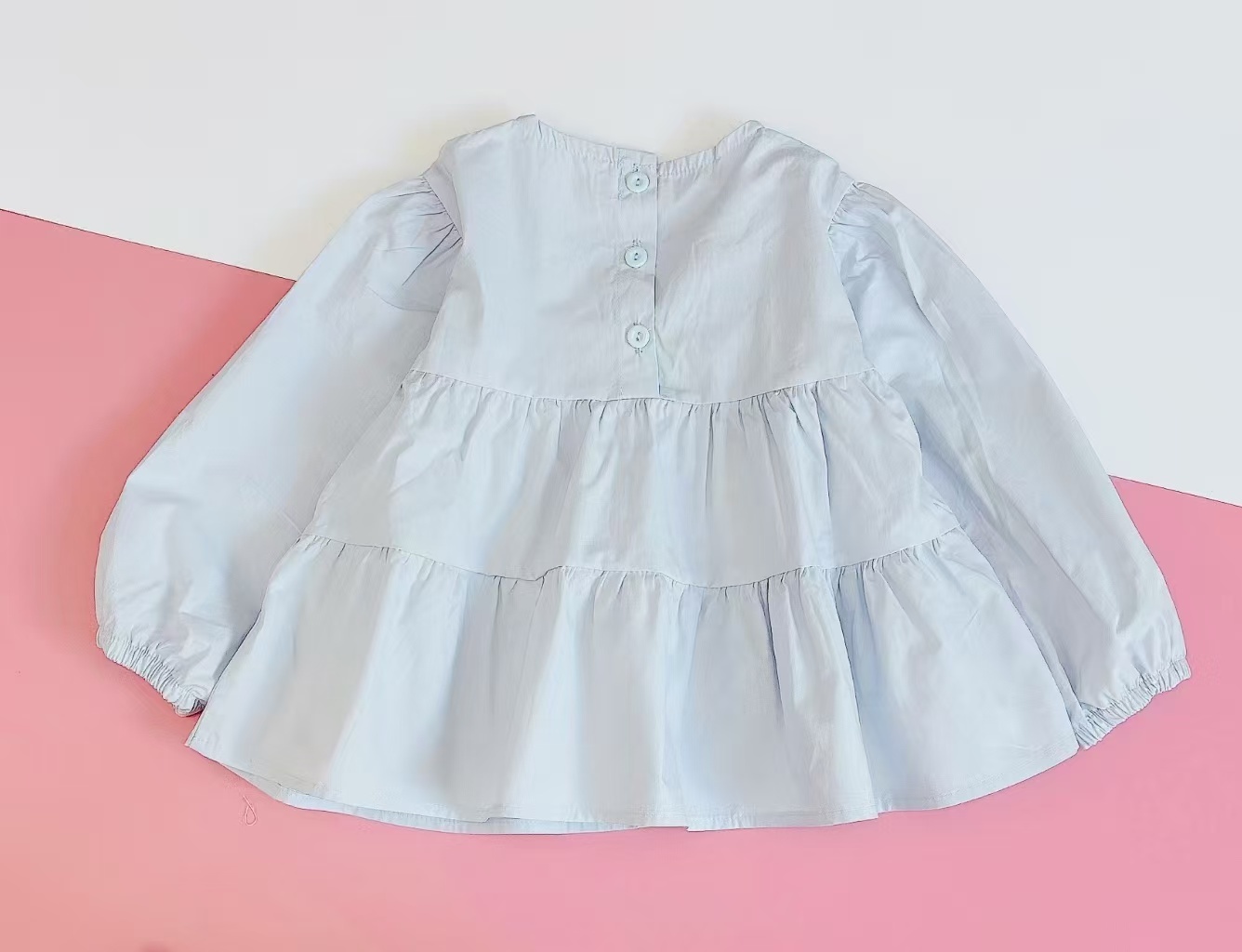 🐰𝐌𝐢𝐟𝐟𝐲 刺繡純棉長袖襯衫上衣裙