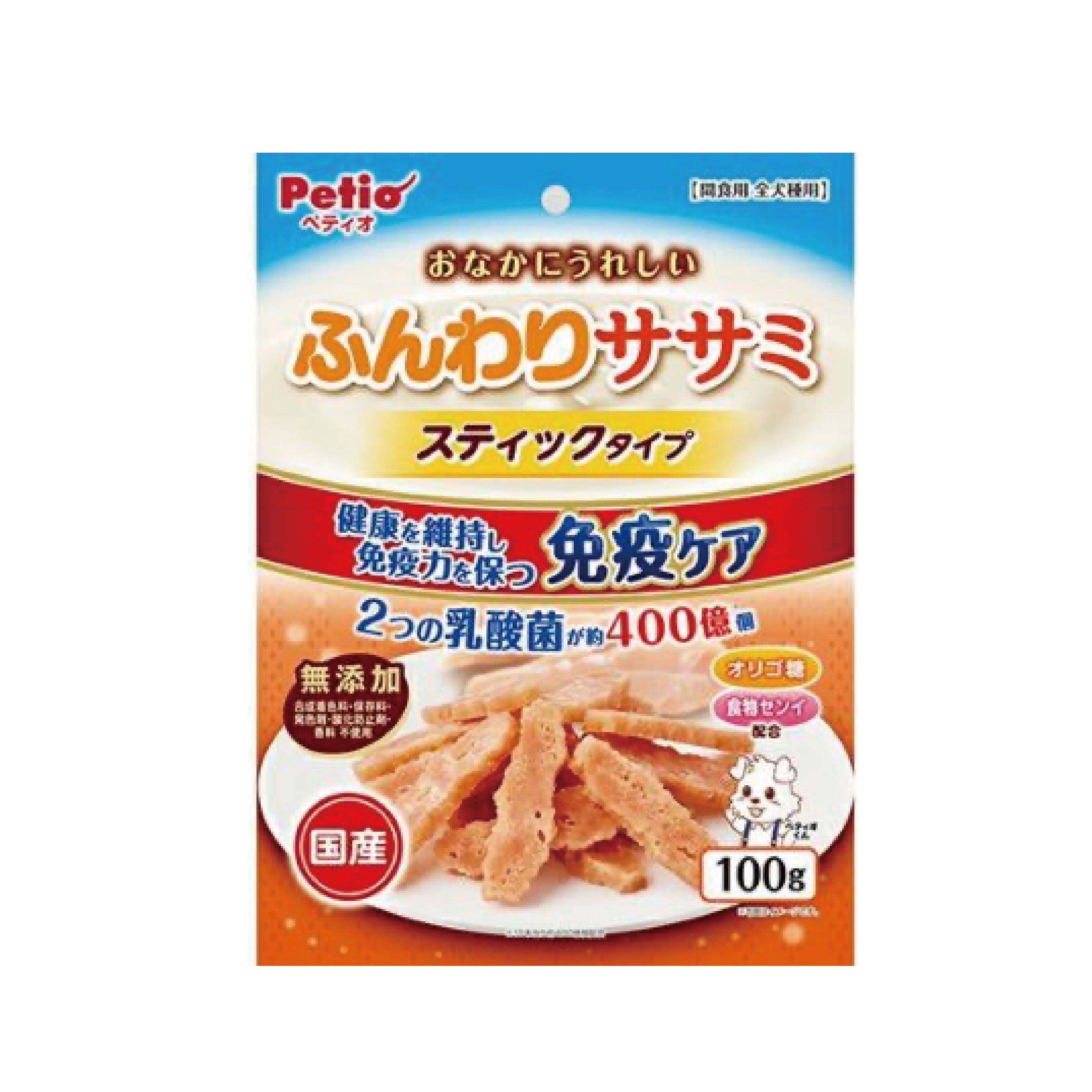 Petio|含400億個乳酸菌 無添加雞胸野菜軟片 100g (PTO-3311)