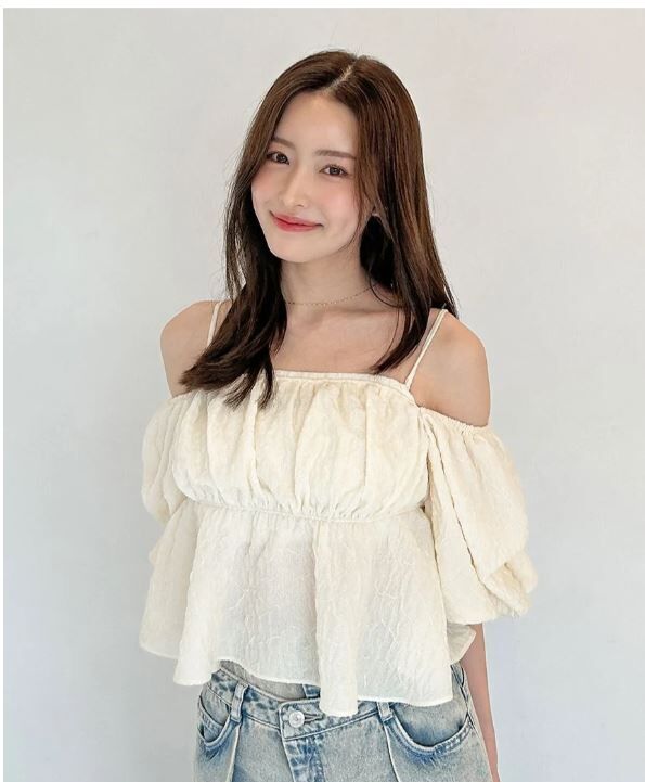 [預購] 折扣 SNIDEL露肩荷葉邊襯衫