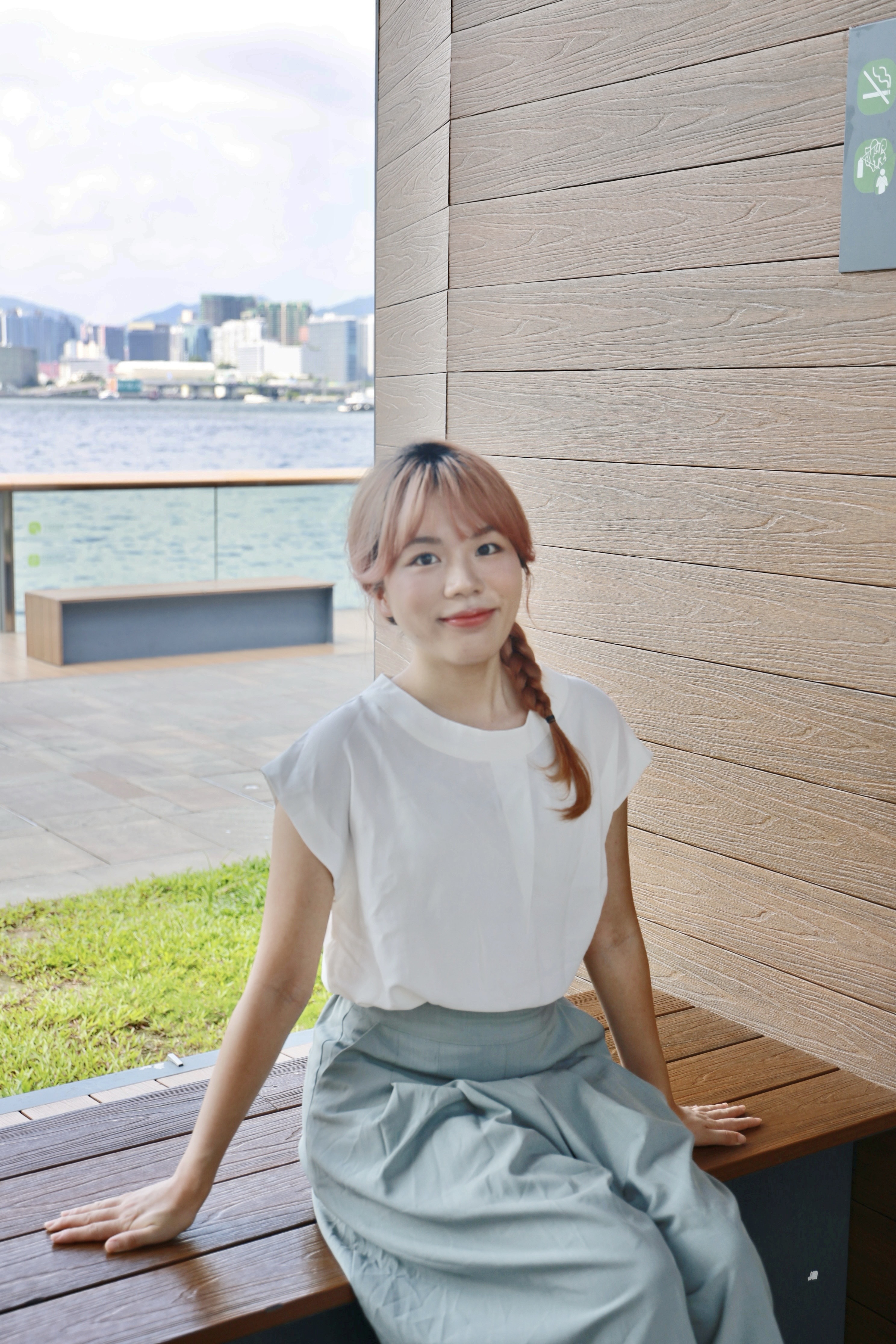 ||OL97|| 簡單特色圓領微摺上衣