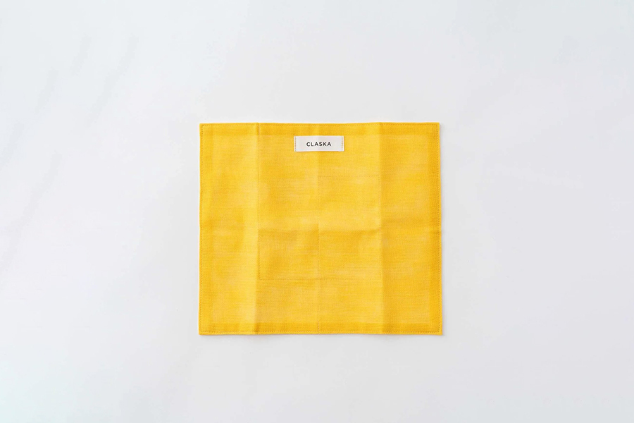 CLASKA - 蚊帳織方巾 / 黃