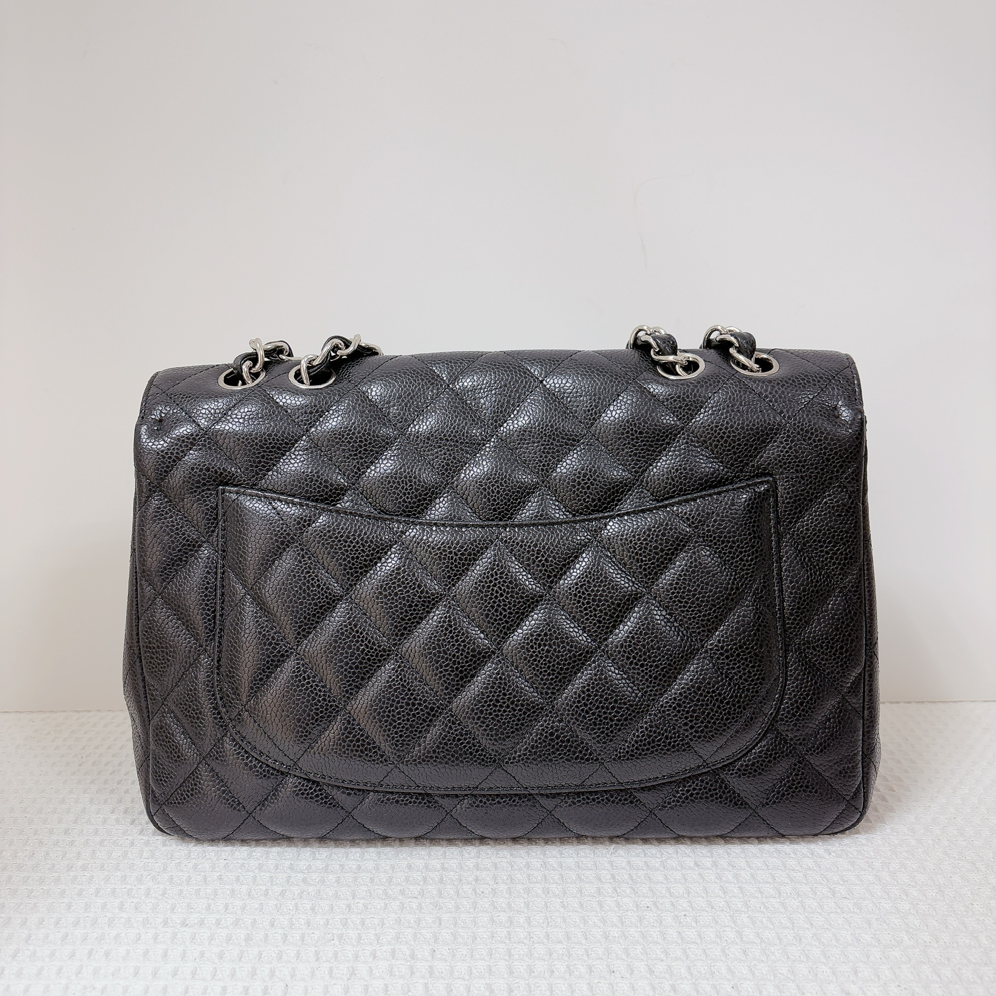Chanel Classic Single Flap Bag - Black / Shw